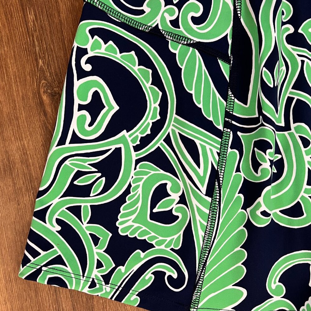 NEW Talbots Out & About Skort - Impressive Paisley Blue Green Sz XS - Picture 3 of 12